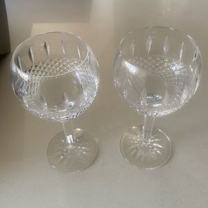 Waterford Crystal - Glenmede pair of wine glasses.  Immaculate.  In original box